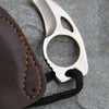 Survival Mini Carabiner Knife with Leather EDC Multi Function Tool